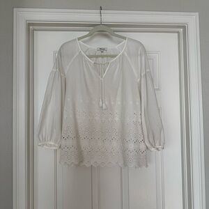 Madewell White Eyelet Women's Top